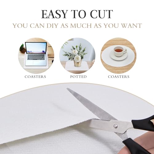 Beautysaid Shelf and Drawer Liner for Kitchen Cabinet, Non Adhesive Non Slip Shelf Paper Waterproof Washable Thickened for Dresser Pantry Shelve Bathroom Protector Liner(White,12 in x 10 FT)