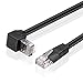 TNP Cat6 Ethernet Cable (Right Angle Down, 6 FT) - RJ45 90 Degree Network Connector 500 MHz 10 Gigabit Gold Plated Patch Plug Wire LAN Cord For PS4 Fire-Stick Xbox One Smart TV Gaming & Computer