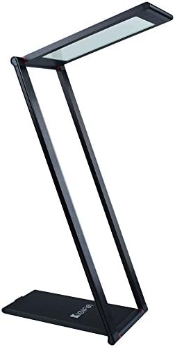 Kiwifun LED Desk Lamp with 3 Lighting Modes(cold/natural/warm)/Eye-caring Folding Table Lamps/ Aluminum Panel Reading Lamps(Matte Black), USB LED Light Included