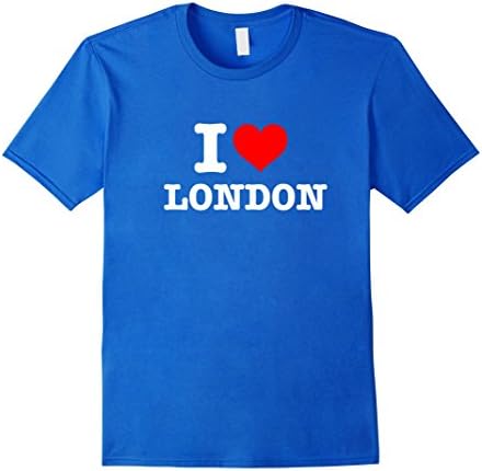Mens I Love London T-Shirt - I Heart London Shirt Small Royal Blue