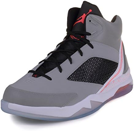 Jordan Men's Nike Air Jordan Flight Remix Basketball Shoes-Wolf Grey/Infrared 23-8.5