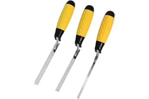 DIXIANG Concrete Masonry Mortar Repair Tools Set 6" Stainless Steel Tuck Pointers (1/4", 3/8", 1/2") Stucco Cement Kit Construction Hand Tool