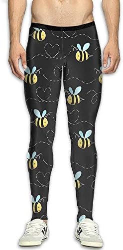 Men's Compression Leggings Pants Cartoon Owl Pants Baselayer Running Tights 3D Print High Waist Sports Legging