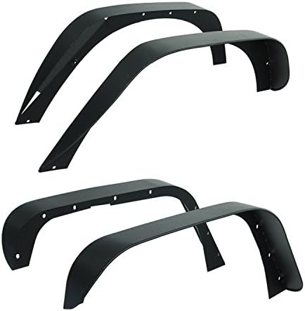 Paramount Restyling 51-0356 Black Sharp Stubby Fender Flare (Jeep Wrangler JK)