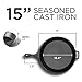 Westinghouse WFS1500 Select Series Seasoned Cast Iron 15 Inch Skillet