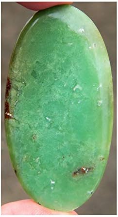Surbhi Crafts Chrysoprase Cabochon, Natural Green Chrysoprase Gemstone 91Ct Oval Shape 64x33x4mm K-4373