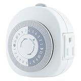 GE 24-Hour Plug-In Mechanical Timer with 1 Grounded Outlet