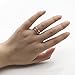 JJTZX Adjustable Sideways Arrow Ring Celebrity Style Double Wrap Layering Stackable Knuckle Ring Wedding Gift (Rose gold)