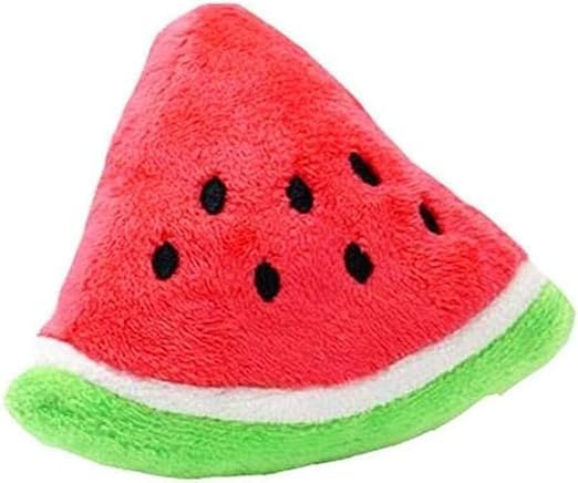SquarezhenBo Pet Toy Cotton Triangle Ball Watermelon Sound Toys Puppies Small Dog Squeak Toys Chew Squeaker Squeaky Plush Useful and Deft Pet Supplies