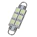 Partsam 10PCS Ice Blue 44mm Festoon Rigid Loop LED Light Interior Dome Map Lamp Bulbs 211-2 212-2 214-2 569 578