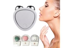 KDGENG Levantamiento Facial Con Microcorriente Antiarrugas, Microcurrent Facial Device, Microcurrent Face Lift Machine, Dispositivo De Rejuvenecimiento Facial Con Microcorriente (White)
