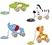 Pidoko Kids Pull Along Walking Toys - 4 Animals Gift Set for Toddlers Boys and Girls