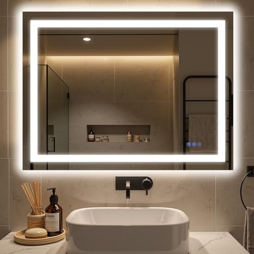 Antok LED Bathroom Mirror Dimmable Anti-Fog Smart Mirror