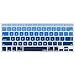 Kuzy - Blue Ombre Colors Keyboard Cover Silicone Skin for MacBook Pro 13