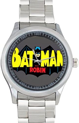 Wristwatch 40mm Quartz Analog Sports Watch Metal Band Super Hero Design