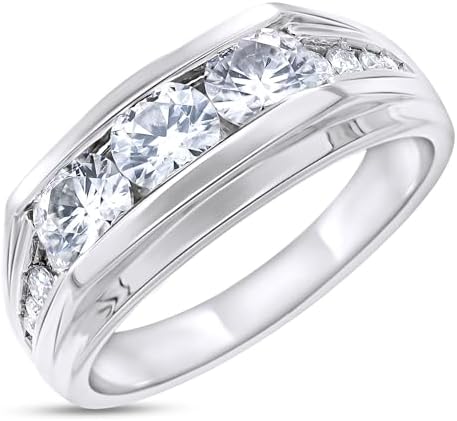 Halukakah Men's Moissanite Tennis Ring D Color 1.0ct Total