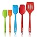 Silicone Spatula Set, 600ºF Heat-Resistant Slotted Spatulas, Flexible, Non-stick Rubber Spatula Baking Spatula Spoon Scraper (5, Multi)