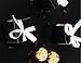 AWELL Black Gift Candy Box Bulk 2x2x2 inches with White Ribbon Party Favor Box,Pack of 50