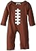 Mud Pie Baby Boy Shortall Short Sleeve, Brown, 0-3 Months