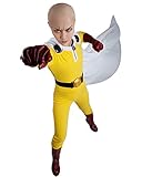 Mens Miccostumes One Punch Man Saitama Cosplay Costume Including Boots Cover m