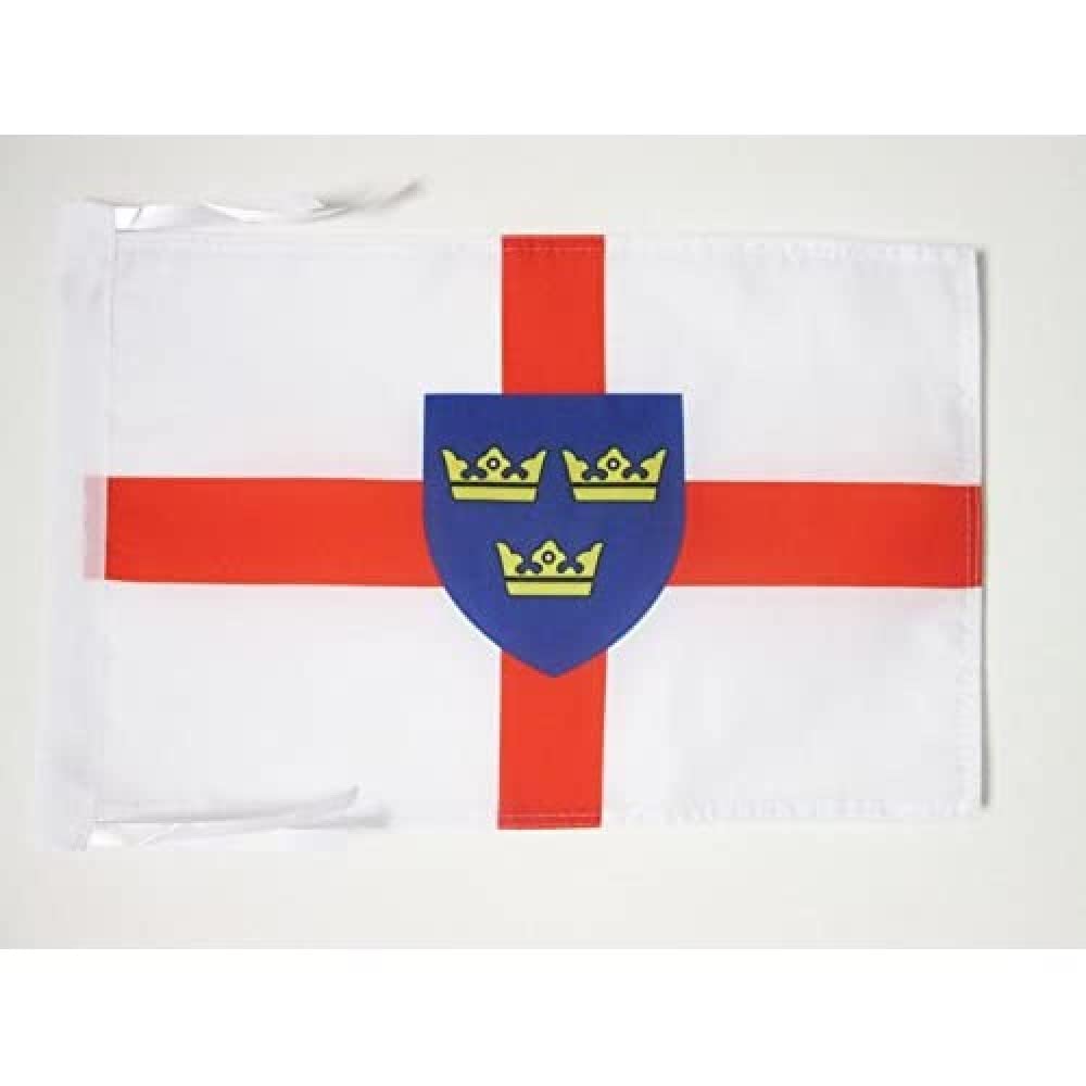 AZ FLAG - East Anglia Flag - 18'' x 12'' - 100% Polyester East Anglia - England Small Banner with Two Cords - Fade Resistant - Vivid Colors - 18x12 in - 45x30 Cm