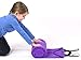 Rollee Pollee Nap Sac Roll-Up Toddler Blanket with Attached Pillow – Soft Fleece Preschool Nap Mat for Daycare or Travel – Machine Washable – Purple
