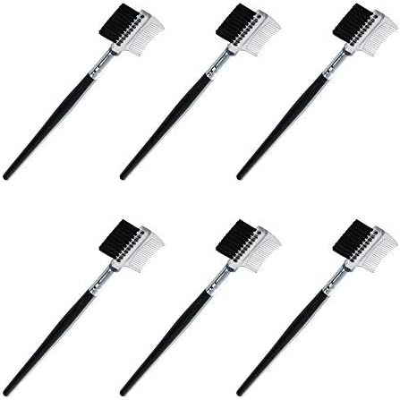 Leevia 6 Pcs Double-sides Brush Eyebrow Comb Brush Eyelash Brush Makeup Tool