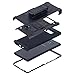 Galaxy Note 8 Case, Lontect Full-body Rugged Holster Case [Kickstand] Heavy Duty Dual Layer Combo Cover case with Locking Belt Swivel Clip for Samsung Galaxy Note 8 - Black