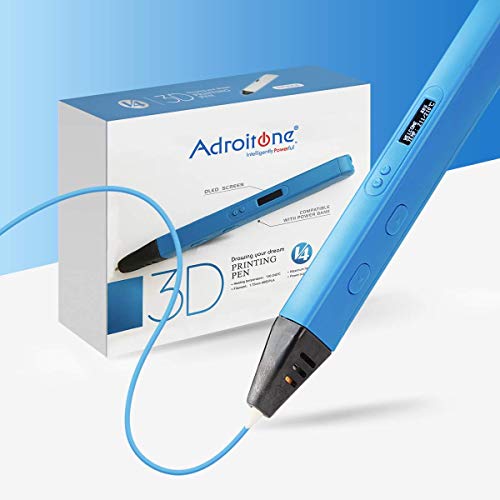 3D Pen Newest Technology with LED Screen and Portable Printing Pen use with Power Bank as Well as AC adpotor
