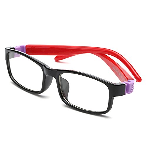 Fantia Kids Super Flex Arm Square Eyeglasses Frame for Girls and Boys Toddler (2#)