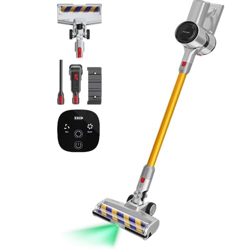 Airbot Cordless Vacuum Cleaner with Laser Dust Detection 25000Pa Suction 1L Dust Capacity Five-Layer HEPA Filtration Carpet and Hard Floor Portable Handheld Wireless Vacuum Cleaner 40min