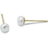 Altitude Boutique Freshwater Pearl Stud Earrings for Women | Cultured Pearl Studs | 18K Gold Plated Stainless Steel Post, Durable, Hypoallergenic Classic Earrings