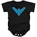 Trevco BM2182 BATMAN/NIGHTWING SYMBOL-INFANT SNAPSUIT-BLACK-6MOS