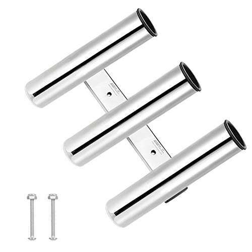 Momopark Angelrutenhalter Rutenhalter 3-Rohr-Edelstahl-Rutenhalter Schienenhalterung Klemmhalterung Köderzange… – Bild 3