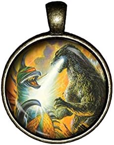 Godzilla vs. Gigan Necklaces Handmade Kaiju Monsters Jewelry Pendant Charm Gift
