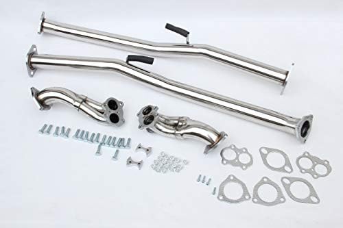 SUPEEDMOTOR Stainless Steel Tubular Decat Downpipe Exhaust for 300ZX Z32 TURBO
