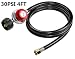 DOZYANT High Pressure Propane 0-30 PSI Adjustable Regulator with 4 Feet QCC1/Type1 Hose - Fits for Propane Burner Turkey Fryer Smoker and More Appliances - Safety Certified