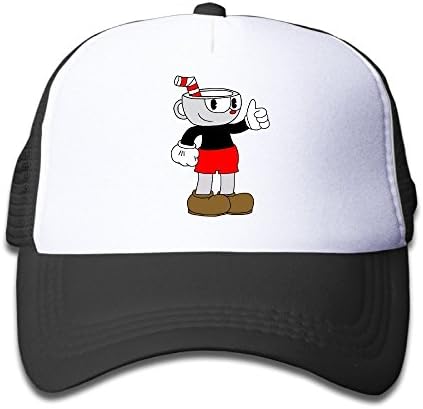 Girl Cuphead Adjustable Snapback Trucker Hat Black One Size