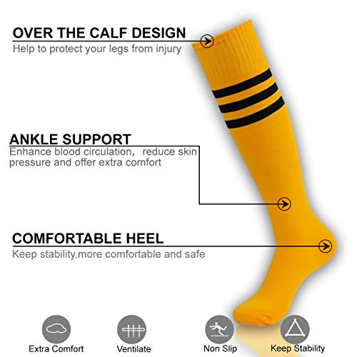 Fasoar Men's Women's Thigh Stockings Over Knee High Boot Socks Birthday Gift Orange 2 Pack - Thumbnail 4