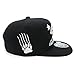 Embroidered California Republic with Bear Claw Scratch Snapback Cap (Black/Black)