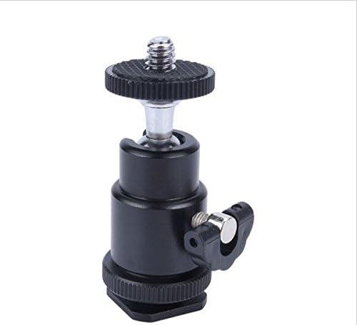 TaiDetailing Mini Ball Head with Lock and Hot Shoe Adapter Camera Cradle 1/4" Mount Adapter To Video Camcorder Hot Shoe For LCD Monitors