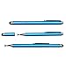 H&T(TM) Second Generation Fine Point Stylus with Two Tip [2 in 1] for Ipad, Ipad Air, Ipad Mini, Iphone, Samsung Galaxy, Nexus, Lg G Pad, HTC and Other Touch Screen Devices (Skybule)