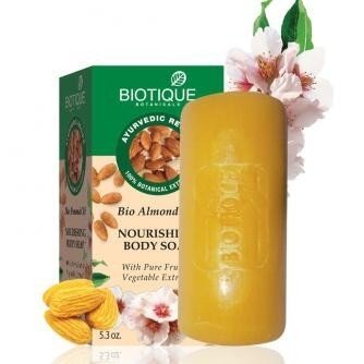 Biotique Bio Almond Oil Nourishing Body Soap With Pure Fruit & Vegetable Extracts 150 Gm (PACK OF 2)