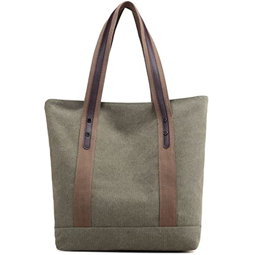 Sunshinejing Women's Canvas Shoulder Tote Bag – Large Retro Handbag With Multiple Pockets For Work & Travel - View #9