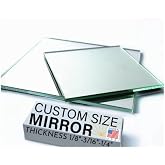 Suncraft Millwork Custom Mirror Cut to Size - 1/4", 3/16&rdquo;, 1/8" Thickness -Smooth Edge or Seamed, Gym Mirrors, Vanity Mirror, Clear Reflective Surfaces - Custom Wall Mirrors