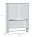 Best Choice Products Wooden Modern Contemporary Bathroom Storage Organization Wall Cabinet w/Open Cubby, Adjustable Shelf, Double Doors, Towel Bar, Wainscot Paneling, White