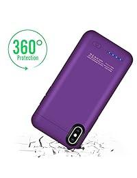 Battery Case for iPhone X XS 10,JUBOTY 4000mAh Portable Protective Charging Case Compatible with iPhone X XS 10 Juice Power Bank Battery Charger Case Build in Magnet(24 Month Warranty)