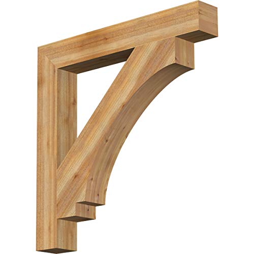 6"W x 44"D x 44"H Imperial Block Rough Sawn Bracket, Western Red Cedar