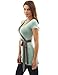 PattyBoutik Womenâ€s V Neck Cap Sleeve Wrap Tunic Top