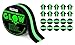 Anti-Slip Glow in The Dark Grip Tape - Non-Slip Adhesive Grip for Slippery Suerfaces, Stairs, Rails, Steps, Gaffers, Tread, Traction - Bonus 10 Dots and 10 Stars - 2 Inches Wide by 14 Feet Long - Ind